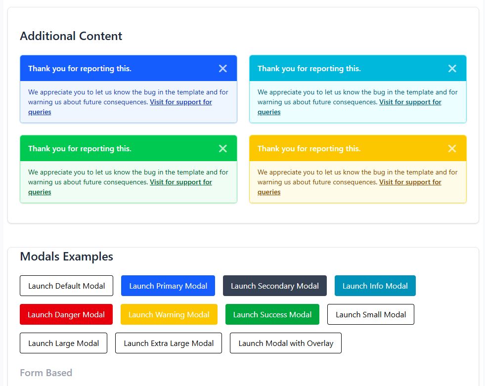 Modal and drawer previews