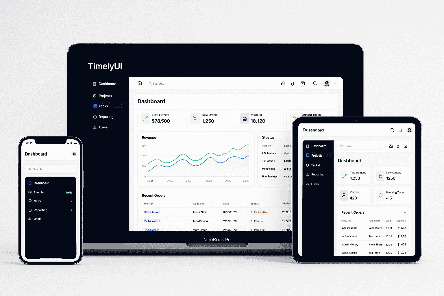 TimelyUI Dashboard Preview